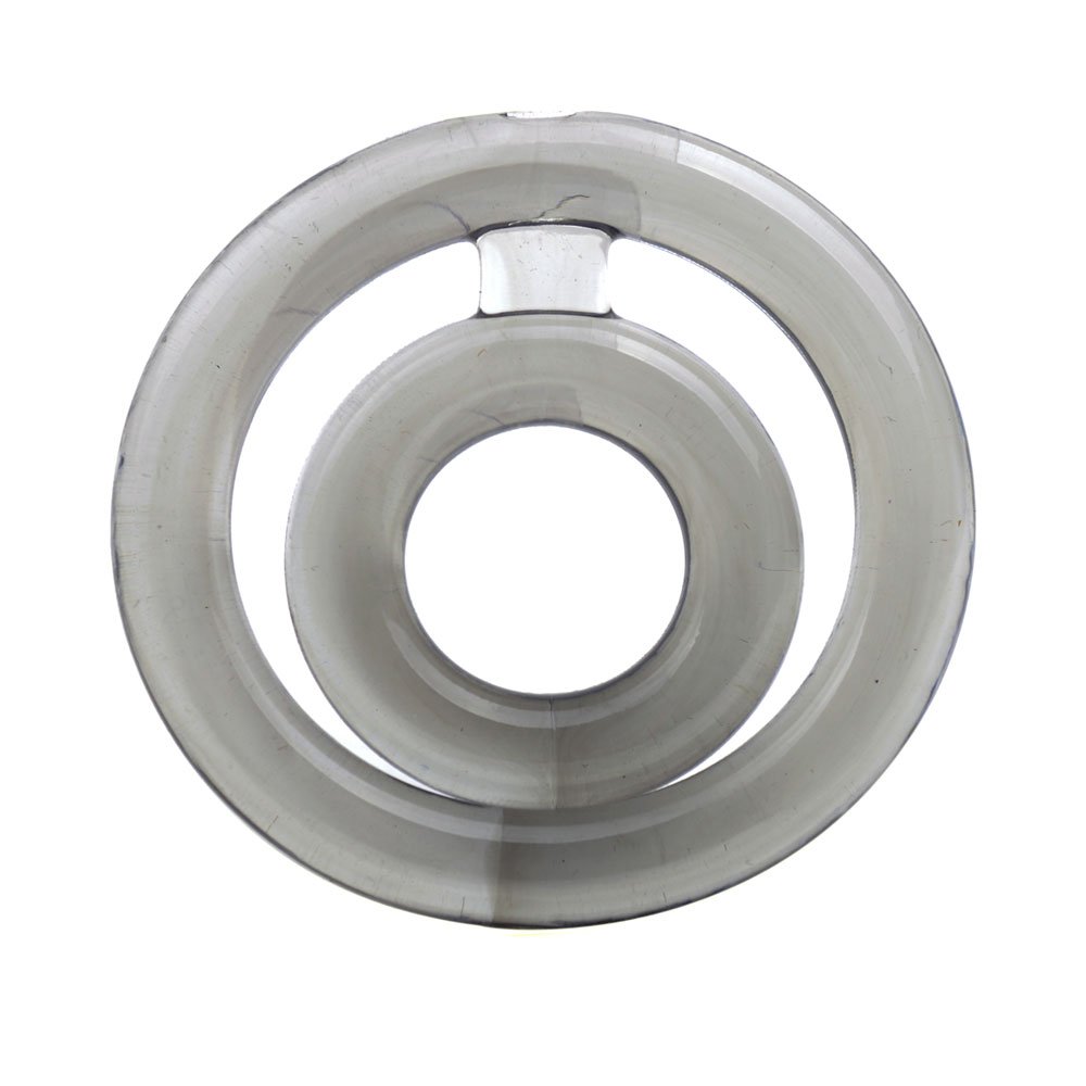 PleasureBox Clear Dual Cock Rings, Black