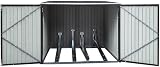 Panana Garden Shed 4 Bike Capacity Metal Galvanised Pent Roof 2 Doors view 4