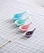 Fecihor Whale Shaped Stoneware Measuring Cup with Handles, Multicolor,set of 4