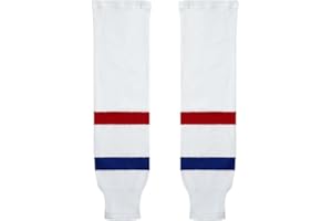 SIMY KNITS Canadian Made Classic Knit Hockey Socks, Team Colors, Ultimate Comfort & Durability, Senior to Junior Sizes