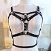 Women's Punk Waist Belt Body Chain Faux Leather Harness Adjustable with Buckles and O-Rings(LB-27)