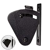 Acrux7 Sliding Wood Barn Door Lock Latch Set, Rustic and Simple Designed, Black Powder Carbon Steel