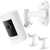 2Pack Camera Wall Mount for Ring Stick Up Cam &amp; Ring Outdoor Cam Plus | 360 Degree Adjustable No Drilling Mount for Ring Outdoor Indoor Camera(White)