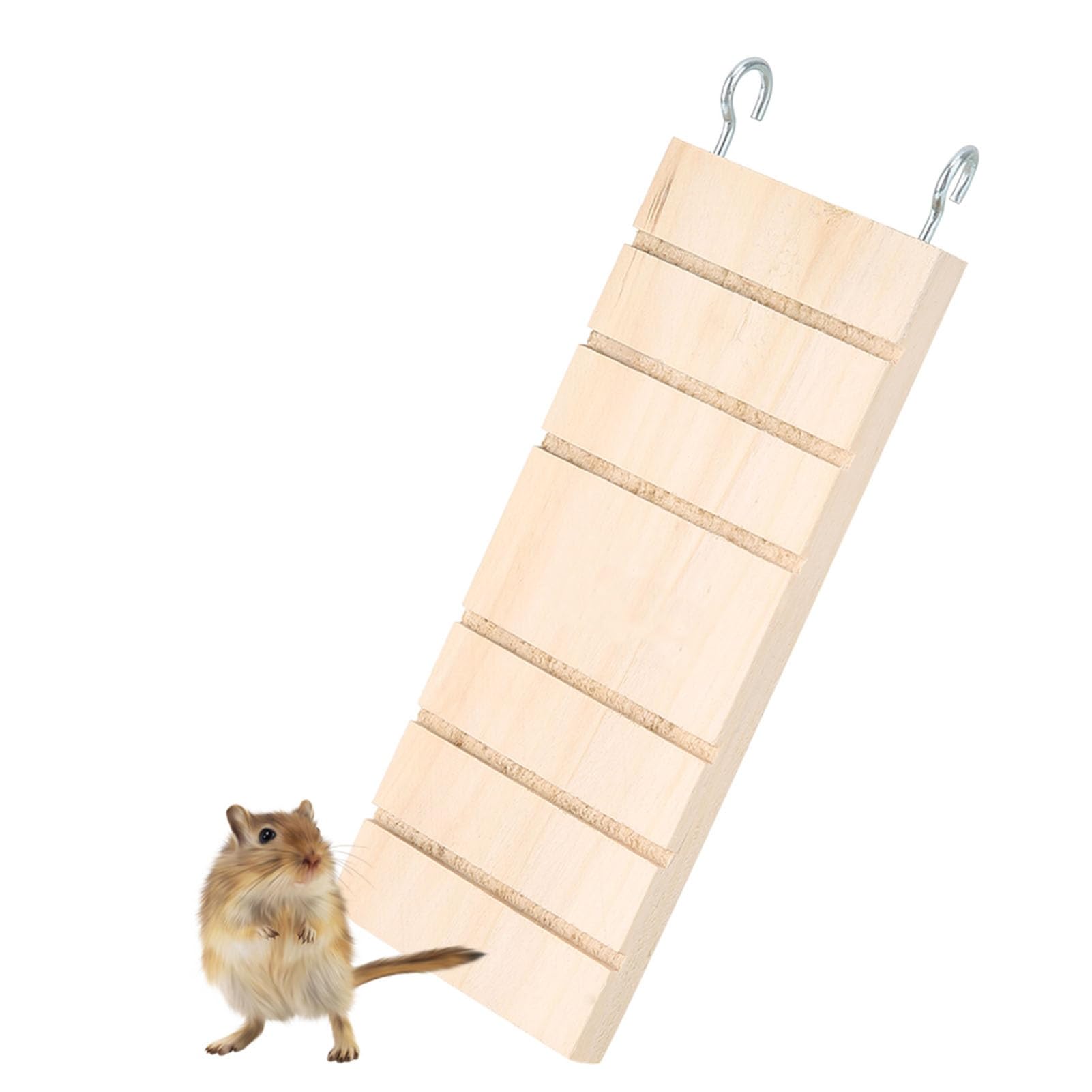 Wooden Pet Ladder Hamster Bird Stand Platform Toy Chewing Toys, Rest Board for Mouse, Chinchilla, Rat, Gerbil, Dwarf Hamster, Parrot