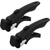 Removable Pot Handles 2Pcs, Replacement Handles for Carote &amp; Most Cookware | Heat Resistant Detachable Handles Fit 3-6mm Rims with Quick Clamp On, Press Button Release For Kitchen, Camping And Rv Use