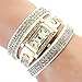 Geneva Women's Rhinestone Braided Winding Wrist Watch