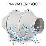 Hon&Guan Rohrventilator 100mm Leise, Rohrlüfter mit EU-Stecker, Einstellbarer Hoher und Niedriger Modus Inline-Kanalventilator Badlüfter für Büro, Wachstumszelte, Hydroponik – Bild 3