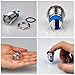 Ulincos Momentary Push Button Switch U19C3 1NO1NC Silver Stainless Steel Shell with 12V Blue LED Ring Suitable for 19mm 3/4