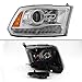 AKKON - For 2013-2018 RAM 1500 2500 3500 OE Replacement Chrome LED Projector Headlights Left+Right Pair Set