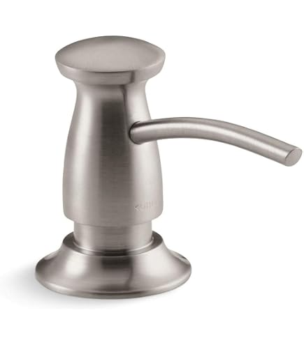 Kohler K-1995-2MB Seifenspender – Gebürstetes Messing, 473 Ml, Nachfüllbar (moderne Küchenarmatur)