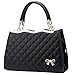 Medium Fashion Women Top Handle Handbags, Adjustable Satchel Bags for Ladies, Leather Shoulder Bag Purses Black