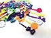 Tara Girls Self Hinge Plastic Flower Hair Barrettes 18 Pieces Selection (Blue White)