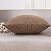 Home Brilliant Decoration Linen Square Throw Cushion Pillow Case Cover for Sofa, Brown, 18 x 18
