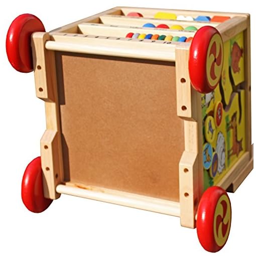 Timy Wooden Learning Bead Maze Cube 5 in 1 Activity Center Educational Toy - Image 8