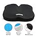 Orthopedic Seat Cushion with Memory Foam and Gel - Pain Relief for Pregnancy, Back, Sciatica, Coccyx and Tailbone | Support for Wheelchair Seat, Office Chair & Car