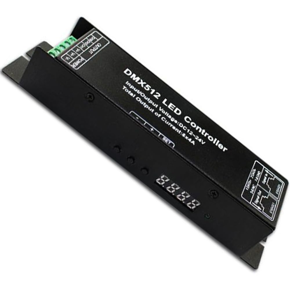 Photo 1 of 4 Channel 16A RGBW DMX512 Decoder Controller DMX Dimmer stage lighting controllers, for RGB/RGBW 5050 3528 LED Light strip