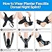 Plantar Fasciitis Night Splint Foot Orthotic Supports Kits - Adjustable Elastic Strap Plantar Fasciitis Braces + Spiky Massage Ball + Arch Supports (2 PCS) for Relieve Planter Fascitis Pain