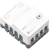 ELECFREAKS microbit Nezha Pro Breakout Board Durable and Versatile microbit Adapter with RJ11 Interface/Color Recognition Label / 4-Way Motors / 8-Way Sensors/Buzzer