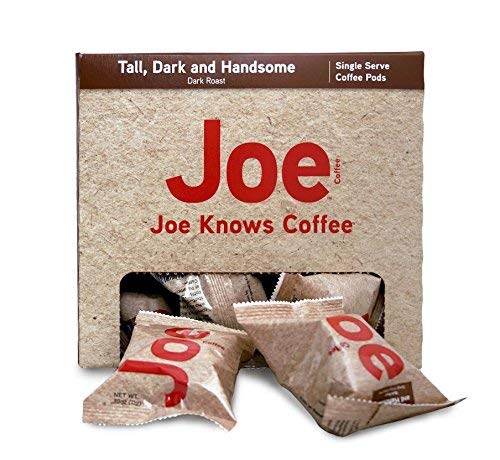 JOE KNOWS COFFEE, TALL DARK AND HANDSOME, SINGLE SERVE COFFEE PODS, 40 COUNT, RICH, BOLD ROAST, COMPATIBLE WITH KEURIG 2.0 BREWERS