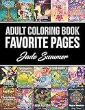 Adult Coloring Book: Favorite Pages | 50 Premium Coloring Pages from The Jade Summer Collection by Jade Summer