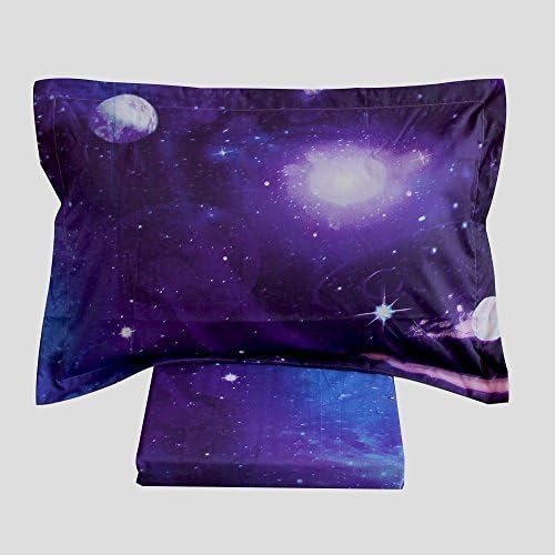 MZPRIDE Galaxy Bed Sheets Universe Sky Twinkling Stars Bedding Sets Queen Size