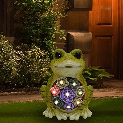LED frog garden statue priced at $25.99 to $22.99, cute backyard decor.