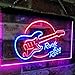 ADVPRO Rock & Roll Electric Guitar Band Room Music Dual Color LED Neon Sign Blue & Red 12