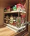 Vertical Spice - Narrow Pullout Spice Rack - Sliding Drawer for Kitchen Organization - Pantry Organizers and Storage - 2 Drawers & 2 Tiers - 10 Spice Jar Capacity (4.6