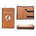 Phone Charging Passport Holder -Multiple Variations with Upgraded Power Bank- RFID Blocking - Travel Wallet Compatible with All Phones - Travel Accessories (Cognac)