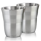 ANZUSY Stainless Steel Cups, 2 Pack 8.8 oz Metal