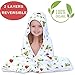 KloudBambu Hooded Baby Towel, Super Soft to Sensitive Skin, Ultra Absorbent, for Newborn, Infant, Toddler Girls and Boys, Strawberry Print…