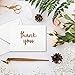 25 Thank You Cards with Envelopes | Available in Gold and Rose Gold Foil Letterpress | Premium and Thick Textured Cardstock | Blank Inside | Perfect for Weddings, Baby Showers and More