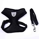 Cutefriend Pet Vest Harness for Small Dogs and Cats, with Free Leash, Breathable Mesh Pet Leash Collar, Comfortable & Adjustable, 3 size and 4 color for Selection (S, Pink)