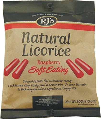 RJ's Natural Soft Eating Raspberry Licorice Bag 300 g