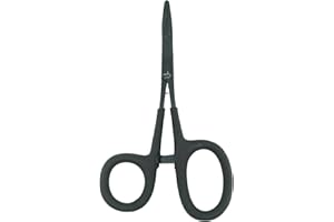 KINGFISHER FLY FISHING Kingfisher Fishing Accessory Fly Fishing Soft Grip Scissor Clamp Forcept Hemostat for Fly Fishing Hook Removal, Straight