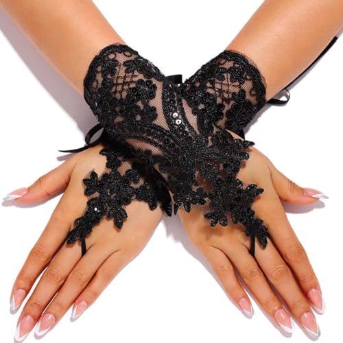 Amazon.com: Leg Avenue Women's Keyhole Lace Fingerless Gloves