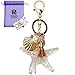 Bolbove Pearl Starfish Shell Tassel Keychain Keyring Crystal Rhinestones Purse Pendant Handbag Charm
