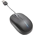 Kensington Pro Fit Retractable Mobile Mouse for Mac or PC (Black), 2.25w x 4d x 1.5h