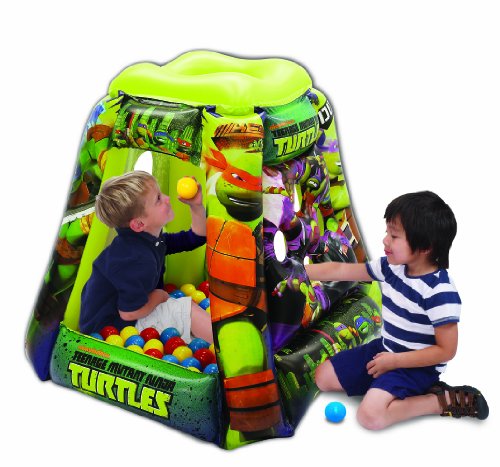 Teenage Mutant Ninja Turtles Heroes Tower Ball Pit, 1 Inflatable & 20 Sof-Flex Balls, Green, 37"W x 37"D x 34"H