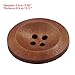 LAYs 1 Inch Wooden Round Buttons with 4 Holes 50pcs for Sewing DIY Craft Scrapbooking Clothing