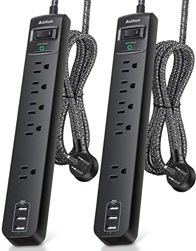 2 Pack Power Strip Surge Protector