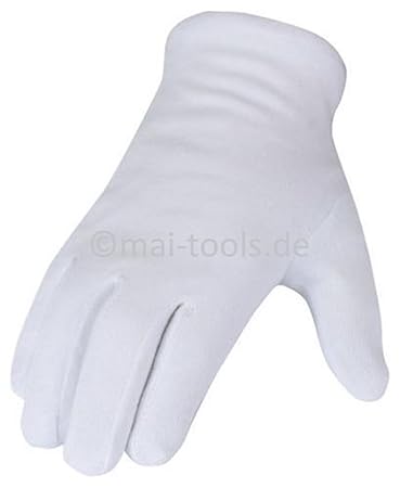 Baumwollhandschuhe weiß (wählbar Gr. 7 (S), 8 (M), 9 (L), 10 (XL), 11 (XXL), Spar-Pack: 1 Paar bis 300 Paar) (3, 7 / S)