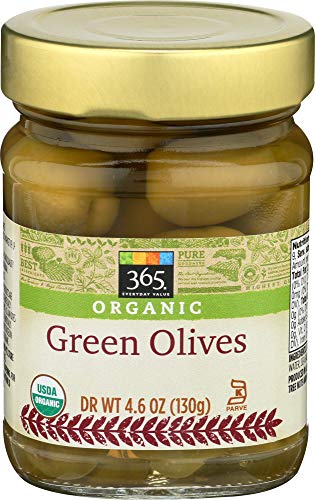 365 Everyday Value, Organic Green Olives, 4.6 Ounce