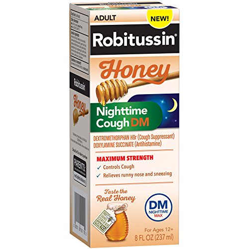 Robitussin Maximum Strength Honey Nighttime Cough DM, Cough Medicine