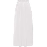 Kate Kasin Half Slips for Women Anti-Static Satin Underskirt Full Length Nude Skirt Lace Trim Short Slips for Under Dresses