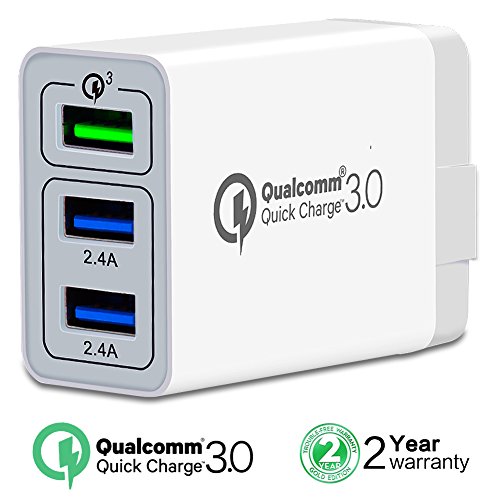 [ qc 3.0 + 2 usb ] fast wall charger 3 ports tablet ipa…