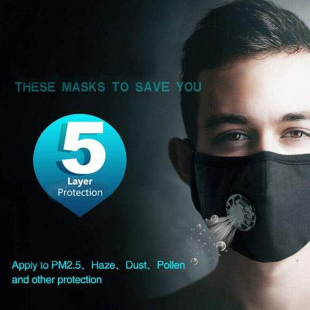 P.M.2.5 Face Dust m.a.s.k, ᴋɴ95 Mouth m.a.s.k Ʀespirator Half Face Sports m.a.s.k with 2 Carbon Filters for Running Cycling Outdoor Activities