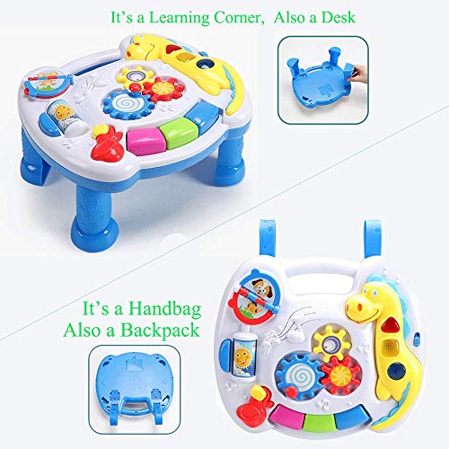 YMDLY Toys Up- Early Education Activity Center Musical Learning Table Multiple Modes Game Toys Kids Toddler Infant Boys & Girls Toys for 1 2 3 Years Old Gifts
