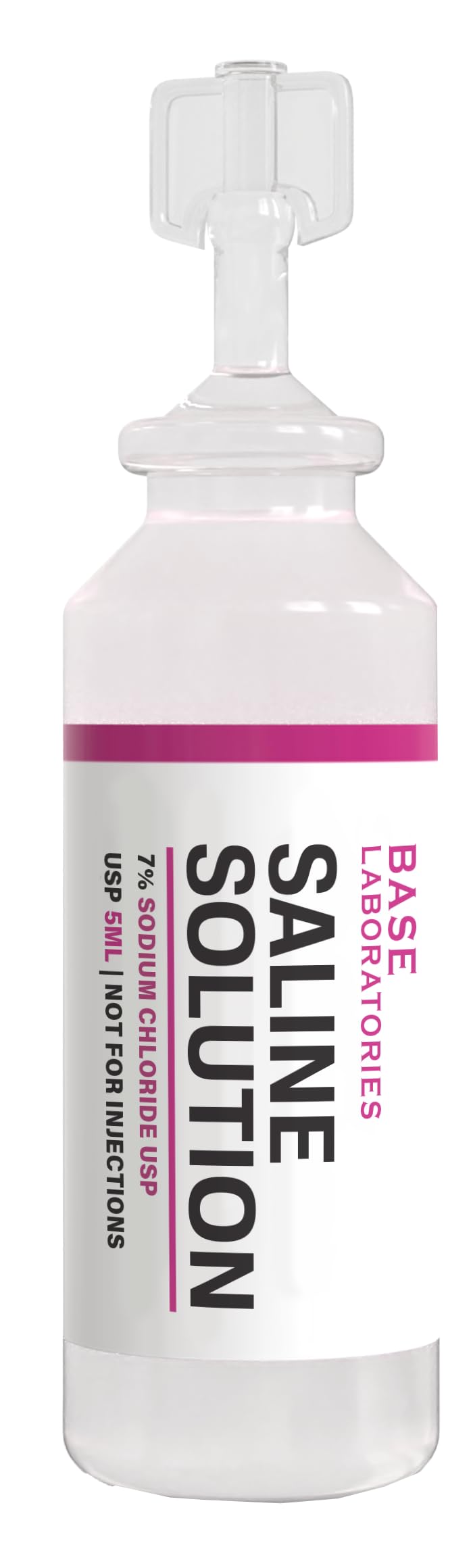 BASE LABORATORIES 7% Saline Solution for Nebulizer Machine | Saline Solution for Inhalation & Nasal Irrigation | High 7% Concentration l 25 Vials 5ml Unit Dose