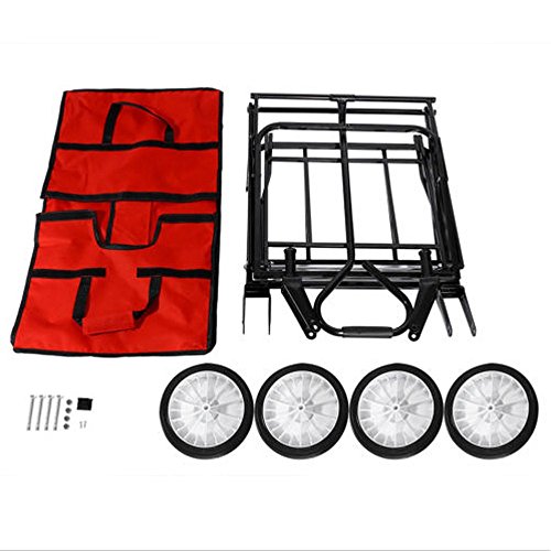 Lovinland Collapsible Outdoor Cart Multi-Function Folding Wagon for Garden Yard Travel Shopping